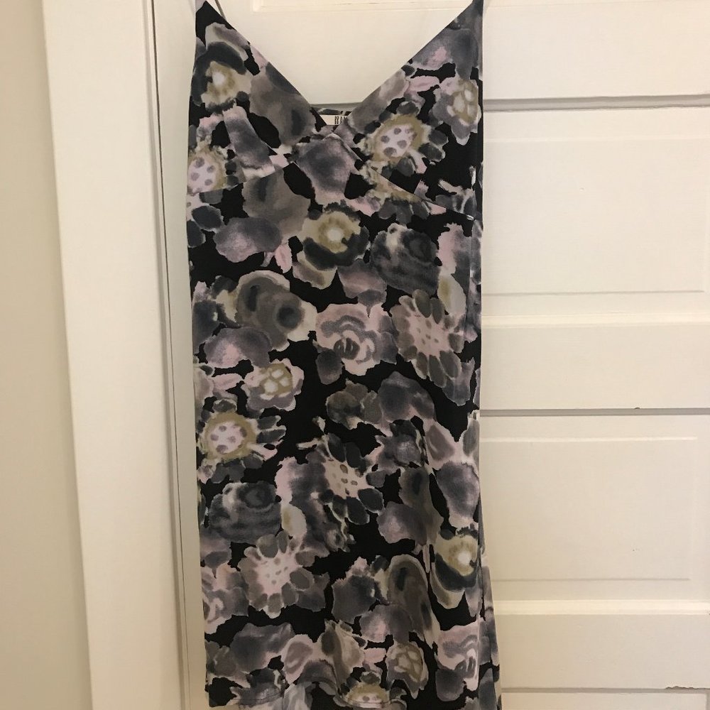 BB Dakota Black Foral Strappy Dress - Medium